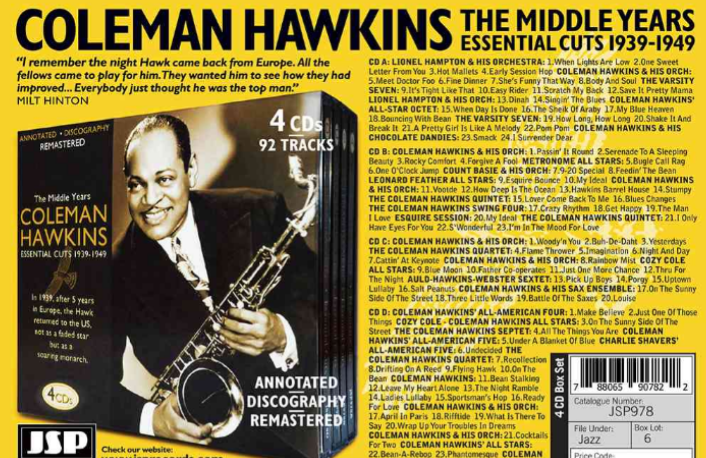 Coleman Hawkins - The Middle Years Essential Cuts